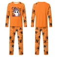 thumbnail image 4 of Family Halloween Pajama Set Long Sleeve Crew Neck, Soft Halloween Family Pajamas with Ghost Colorful Hat Print, Spooky Matching Halloween Pajamas Sleepwear, 4 of 4