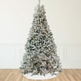 thumbnail image 2 of Northlight 7.5' Pre-Lit Heavily Flocked Medium Pine Artificial Christmas Tree, Clear Lights, 2 of 6