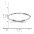 thumbnail image 5 of 14K White Gold 1.2mm Twisted Wire Pattern Stackable Band Size 5, 5 of 6