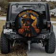 thumbnail image 2 of Lotusprinthandmade Halloween Dachshund Dog Spare Tire Cover With Backup Camera Hole 6 Sizes (34 in. V2), dachshund dog halloween tire cover, 2 of 6