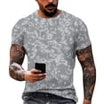 thumbnail image 2 of JULMCOMO Men's Camo Shirts Crew Neck Short Sleeve Soft Comfy Summer T Shirt Loose Fit Casual Pullover Graphic Tees Gray 4XL, 2 of 4