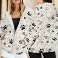 thumbnail image 2 of XIAONU Women's Splatter Print Hoodie Full Zip Long Sleeve Jacket Soft Casual Streetwear Hoodies, 2 of 5