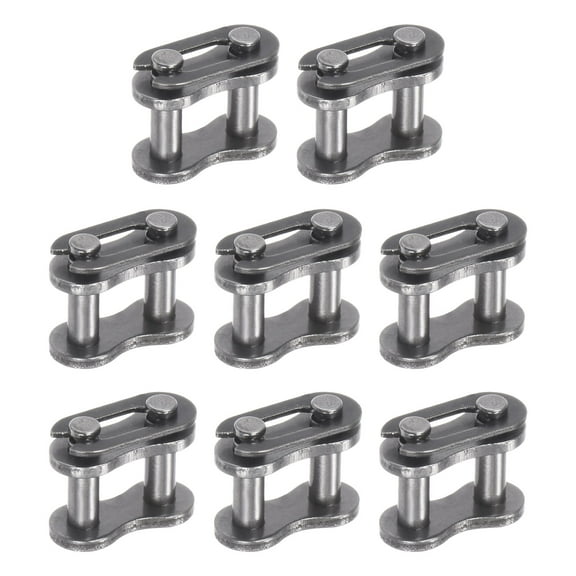 Uxcell 8Pack #25 Chain Connector Link Roller, 1/4" Pitch Carbon Steel Split Links for 04C Chain