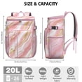 thumbnail image 3 of Travel Cooler Bag - Pink and Gold Marble Texture Camping Beer Cooler Backpack with Bottle Opener- Waterproof Insulated Picnic Backpacks - Cooler Bag for Beach, 3 of 6