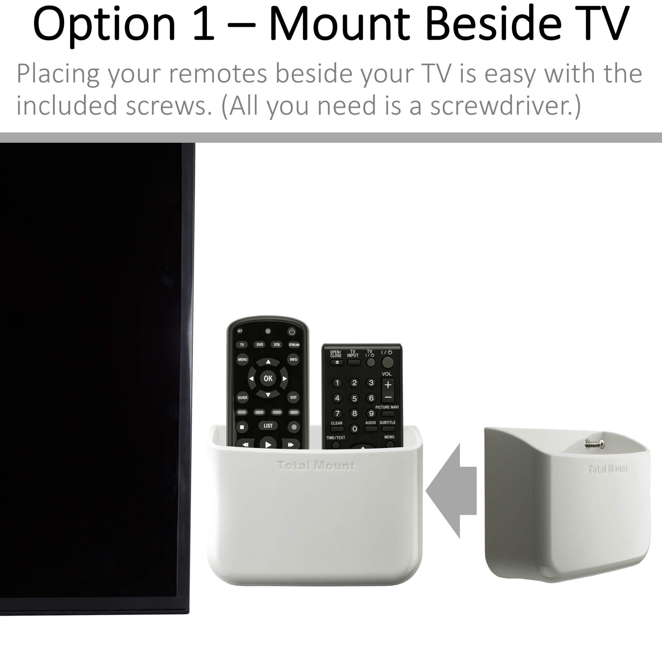 TotalMount Universal Remote Holders Quantity 2 - One Remote per Holder - White