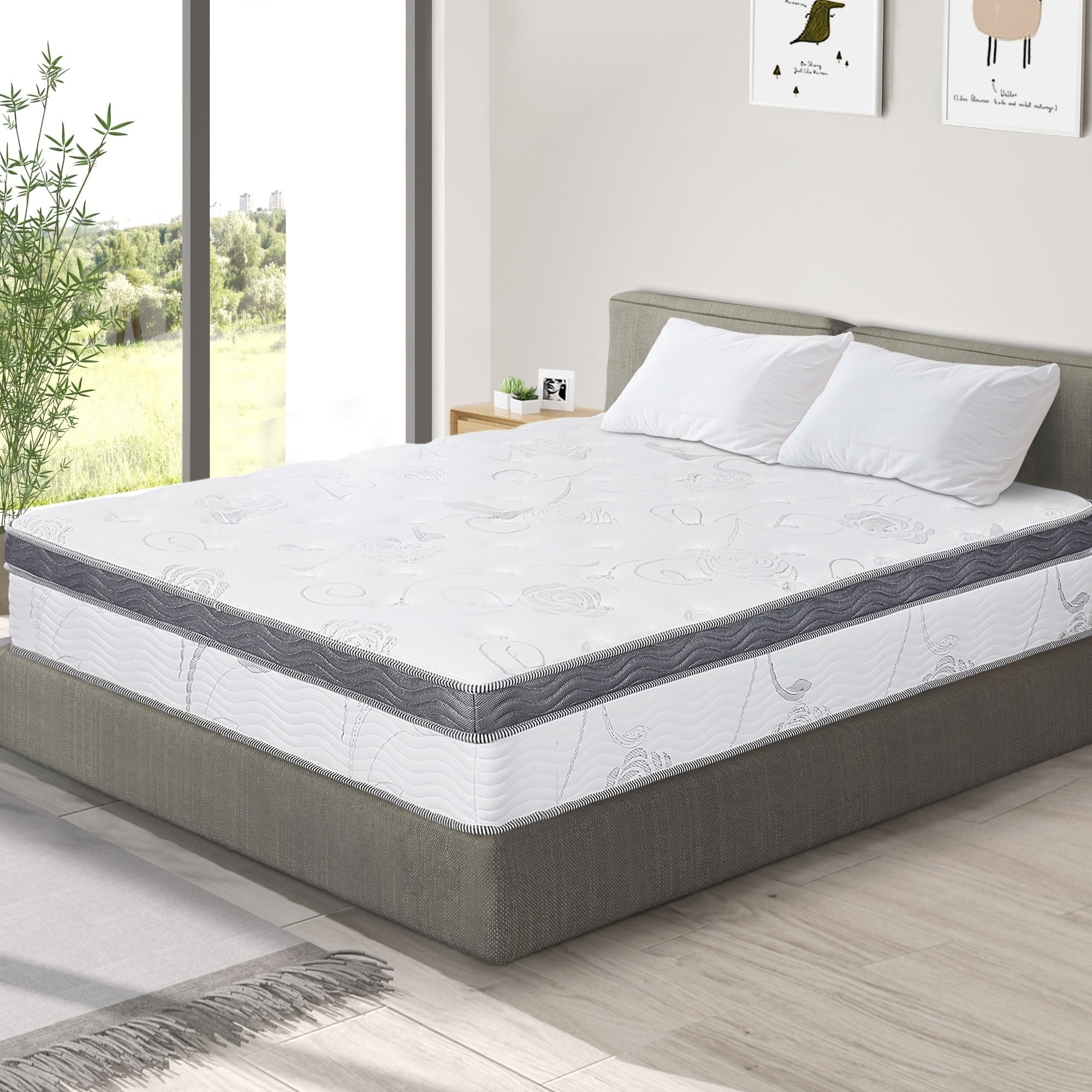 Sleeplanner 12-inch Hybrid Memory Foam Innerspring Mattress - Walmart