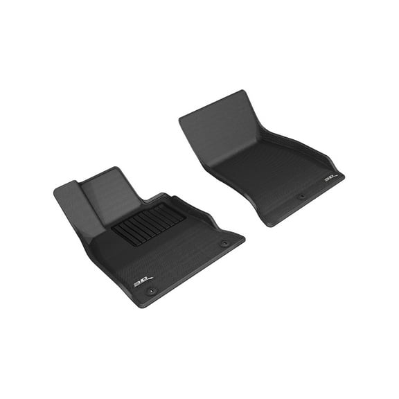 3D MAXpider Custom Fit KAGU Floor Mat (BLACK) Compatible with KIA STINGER RWD 2018-2023 - Front Row