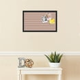 thumbnail image 3 of PinPix 24x14 Custom Cork Bulletin Board  Poster Board Has a Fabric Style Canvas Finish, Framed in Retro Patterns, by ArtToFrames (PinPix-235), 3 of 5