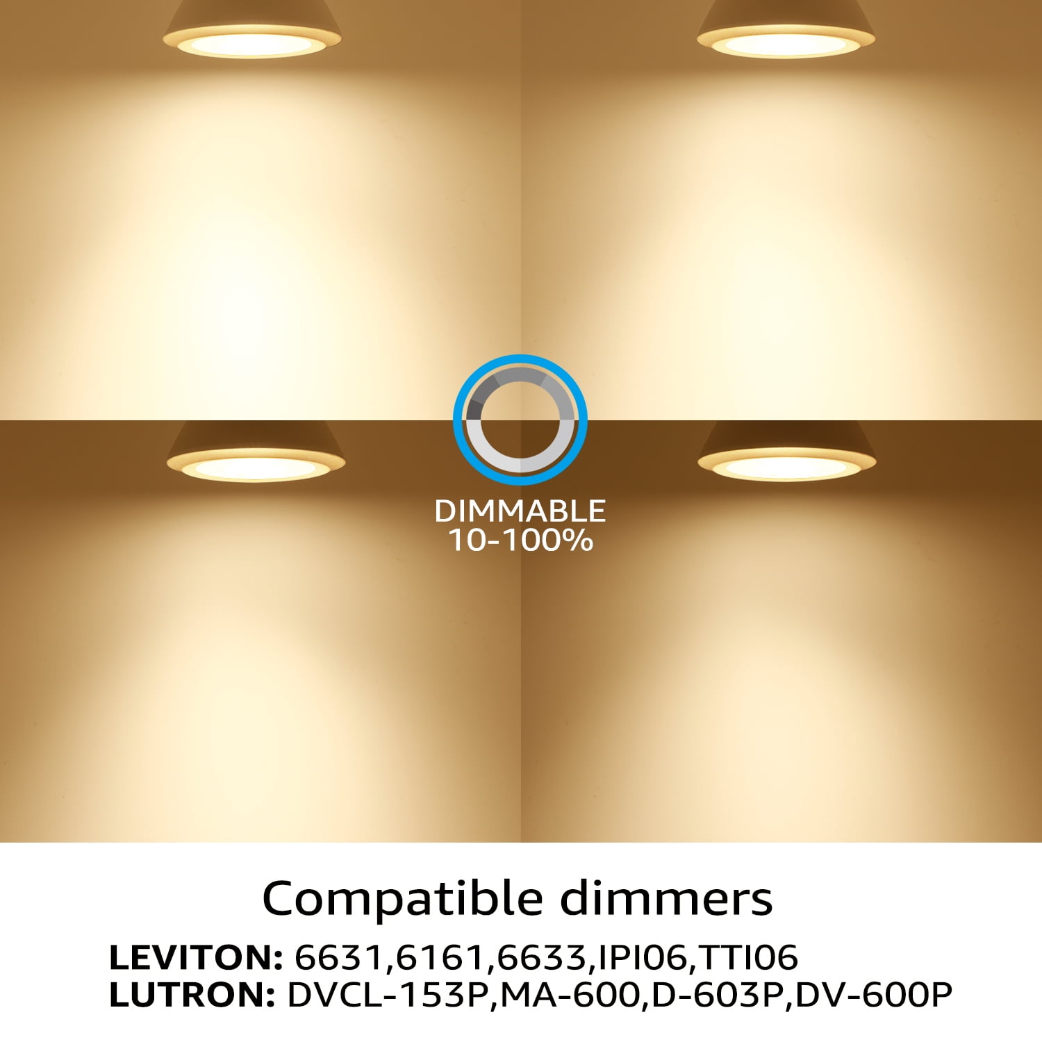 6 Pack 18W Dimmable PAR38 LED Bulb, 120W Eqv. UL Listed Spotlight, 3000K Warm White 1250LM