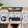 thumbnail image 4 of Long Mouse Pads for Desk,Black and White Baseball Caps Pattern Desk Mats on Top Of Desks, Desk Mouse Pad Extra Large with 3mm Non-Slip Base and Stitched Edge for Gaming,Office,Work,Home 47.3"x23.6", 4 of 6