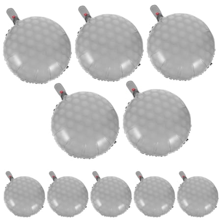 PBPBOX Golf Foil Balloon For Celebrations Grey 10Pcs 17.68X17.68In