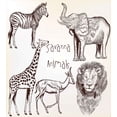 thumbnail image 3 of Ambesonne Savannah Duvet Cover Sets, Wild Lion Zebra Antelope, 2-Queen, Brown and Cream, 3 of 7