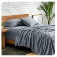 thumbnail image 2 of Full Sheet Set - 1800 Ultra-Soft Microfiber Full Bed Sheets - Double Brushed - Deep Pockets - Easy Fit - 4 Piece Set - Bed Sheets (Full, Steel Blue), 2 of 9