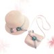 thumbnail image 3 of 1 juego de kit de playa para niños, adorable bolso bandolera con sombrero de paja para niñas (rosa), 3 of 6