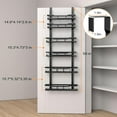 thumbnail image 3 of Over The Door Pantry Organizer, 6-Tier Over The Door Organizer with Adjustable Baskets, Metal Hanging Spice Rack for Pantry Organizers and Storage, Suitable for Kitchen Laundry Room & Bathroom, Black, 3 of 8
