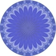 thumbnail image 1 of Ahgly Company Machine Washable Indoor Round Transitional Sky Blue Area Rugs, 5' Round, 1 of 7