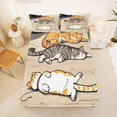 thumbnail image 5 of jejeloiu 3D Cartoon Cat Full Size Sheets Kids,Cute Kitten Print Bed Sheets,4-Piece, 5 of 6
