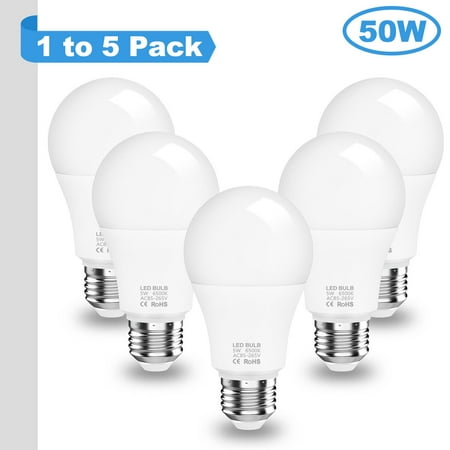 

LED Light Bulbs 50W 90W 150W Watt Equivalent Bright Cool Daylight E26 A19 A21