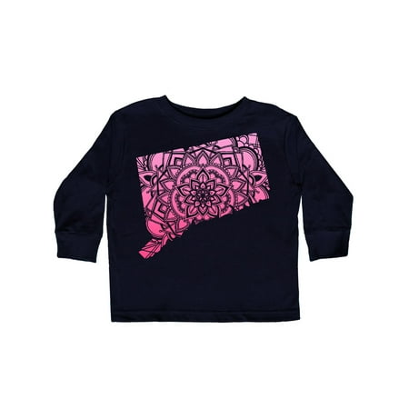 

Inktastic Connecticut Silhouette Mandala Gift Toddler Boy or Toddler Girl Long Sleeve T-Shirt