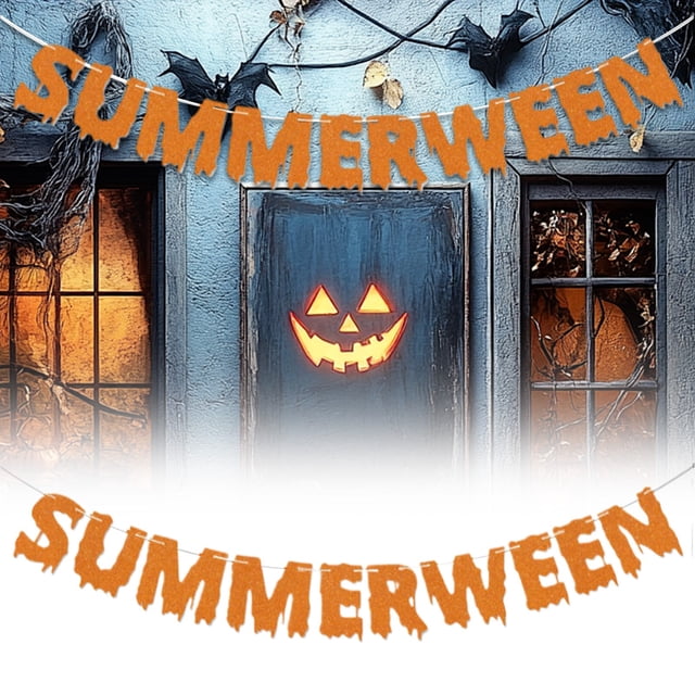 WHEANG Summerween Decorations Pre Strung Summer Halloween Decorations Banner Decor