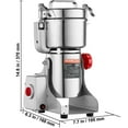 thumbnail image 6 of VEVOR 750g Electric Grain Mill Grinder, High Speed 2000W Commercial Spice Grinders, Stainless Steel Pulverizer Powder Machine, for Dry Grains Spices Cereals Coffee Corn Pepper, Swing Type, 6 of 9