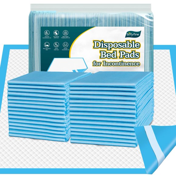 Almohadillas de cama SOFYFINE, 50 unidades, 30 x 36 cm, impermeables y desechables