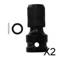 thumbnail image 1 of Adaptador de impacto de 2-4 paquete de 1/2 "a 1/4" para el enchufe de sujeción de la broca del destornillador 2 piezas, 1 of 5