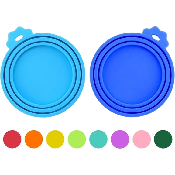 ACDANC 2 Pack Silicone Pet Food Can Lids, Universal BPA-Free Covers for 3oz, 5.5oz, 12oz Cans, Airtight Dog and Cat Food Storage, Dishwasher Safe