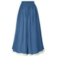 thumbnail image 2 of Maxi Long Skirt for Women  Elastic High Waist Double-Layer Victorian Renaissance Skirts, 2 of 7