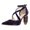 Purple, variant on FSJ Women Fashion Cross Strap Pumps Pointed Closed Toe Crystal Chunky High Heel Adjustable Buckle Ankle Strap Bridal Party Dress Shoes Size 8 Black