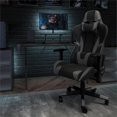 thumbnail image 2 of Bowery Hill Leather Racing Reclining Gaming Chair in Black and Gray, 2 of 12