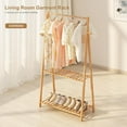 thumbnail image 6 of Kids Clothing Rack for Hanging Clothes,Small Toddler Clothes Racks Bamboo Wooden Garment Dress Up Storage Costume Rack with Shelves for Laundry Drying,Short,Mini,Floor Standing, 6 of 6