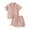 Pink, variant on KAUOD Toddler Boys Cotton Linen Shirt Set 2pcs Short Sleeve Button Down Collared Shirts with Linen Shorts Baby Summer Casual Outfit