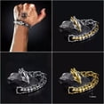 thumbnail image 2 of EOEMY Fashion 925 Silver Dragon Bracelet Bangle Domineering Party Jewelry For Men-Gold-19Cm, 2 of 7