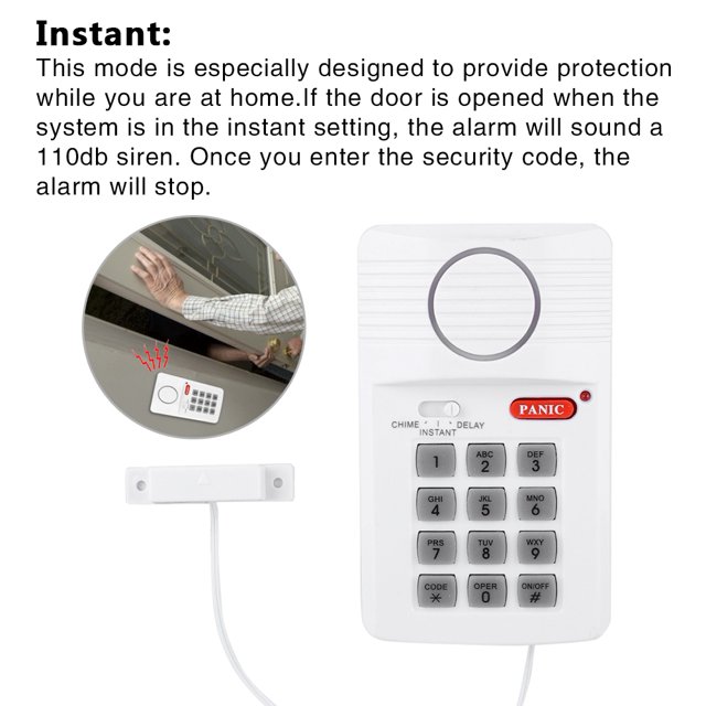 Hilitand Home Security System, With Panic Button Home Security Keypad, Garages Or Sliding Doors For Home Office Doors, Sheds