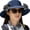 Dark Blue, variant on Solar Fan Hat, Wide Brim Sun Hat with Dual Solar Powered Fans,Removable USB Charging Fan, Fishing Hat, Beach Hat