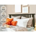 thumbnail image 3 of Acacia Kaylin Solid Wood Bed Frame with Headboard, Signature Headboard Wood Bed, Queen - Mocha, 3 of 8