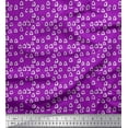 thumbnail image 1 of Soimoi Purple Silk Fabric Triangle Geometric Print Sewing Fabric Yard 42 Inch Wide, 1 of 3