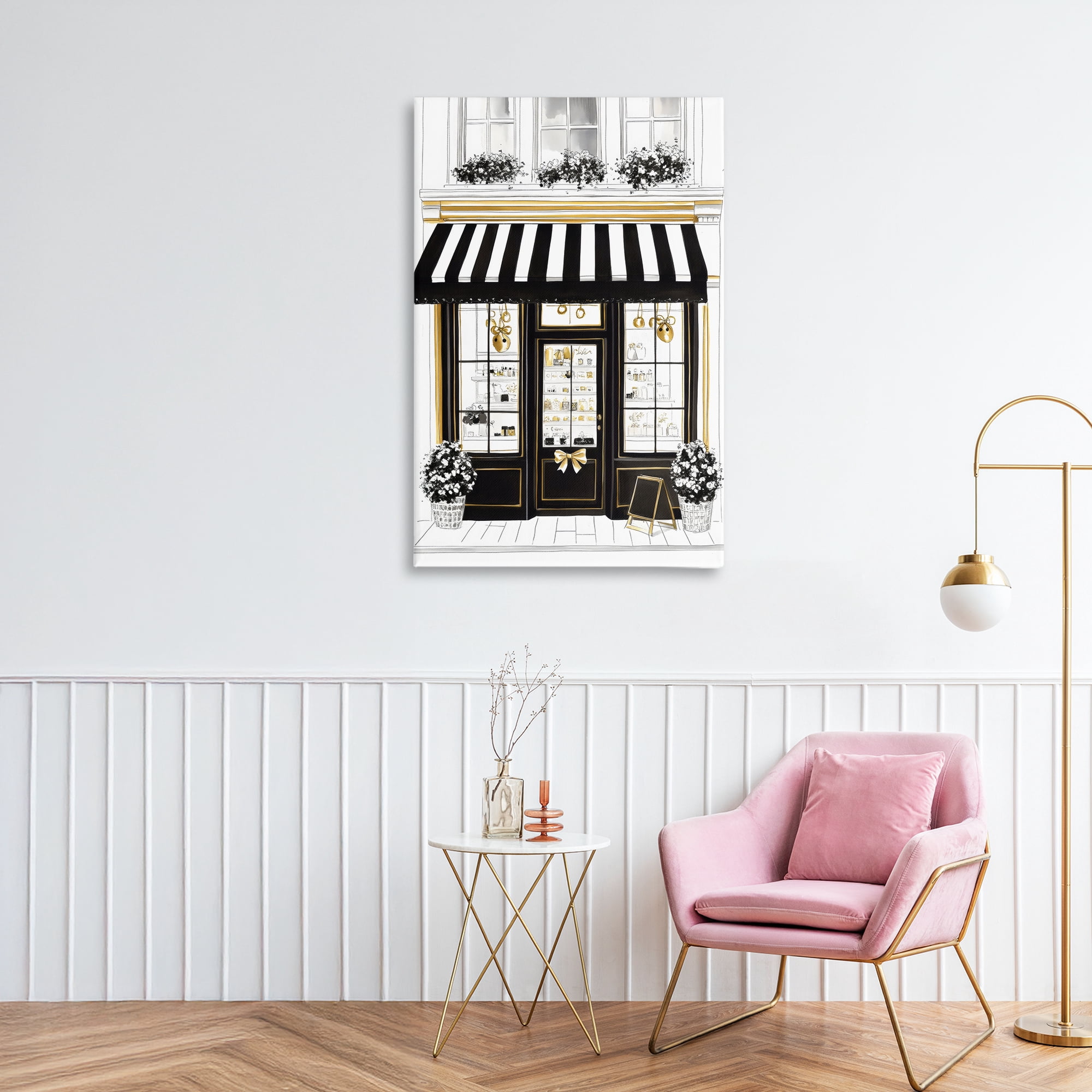 Stupell Industries Paris Storefront Window Display Canvas Wall Art, design by Petal Prints Design