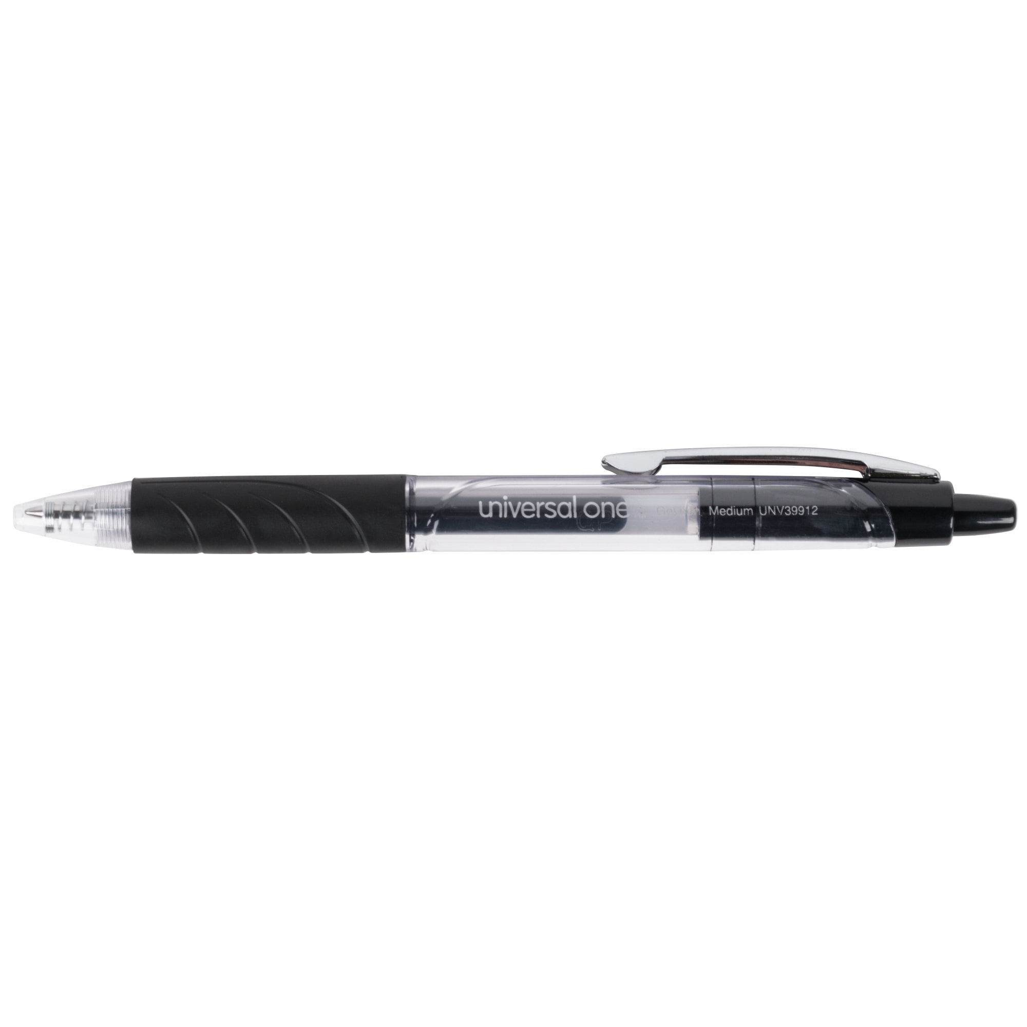 Universal Gel Pens Black Ink 12-Pens UNV39912 0.7mm Medium Rollerball 1-Pack 