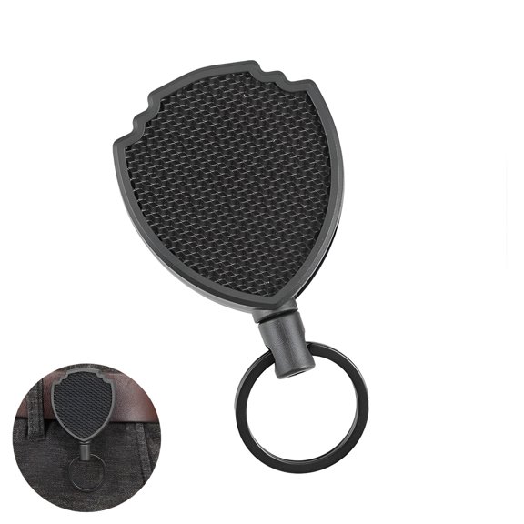 GJX Retractable Keychain Heavy Duty Retractable Extendable Reel Metal Key