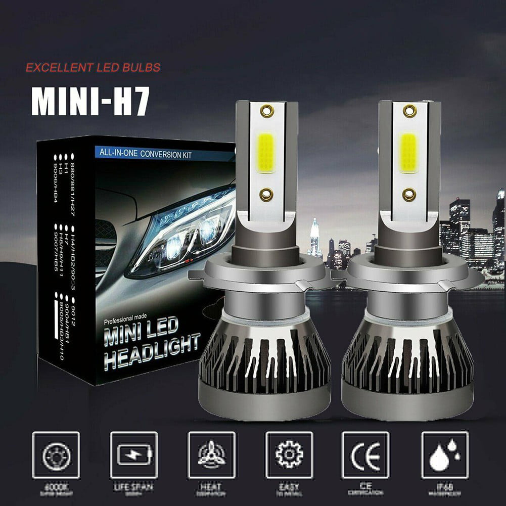2X HB4 9006 LED Headlight Lamp Light Bulbs Conversion Kit 200W 20000LM HID 6000K