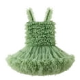 thumbnail image 1 of XDZJLR Girls Dress Mesh Tutu Sleeveless Rainbow Print Princess Soft Comfortable Skirt, 1 of 2