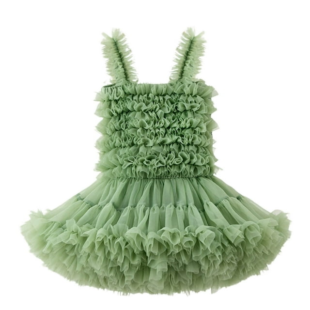 SgJHXb Robe Tutu en Maille pour Bébés Filles Robe Sans Manches pour Tout-Petits Jupe Tutu Arc-en-Ciel Princesse Robe Décontractée Tailles 12-18 Mois