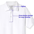 thumbnail image 4 of Educated Uniforms Boys 4-20 Short Sleeve Pique Polo Shirt(White 14/16), 4 of 5