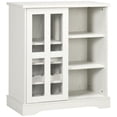 thumbnail image 1 of HOMCOM Buffet de Rangement avec Porte Coulissante en Verre, 1 of 10