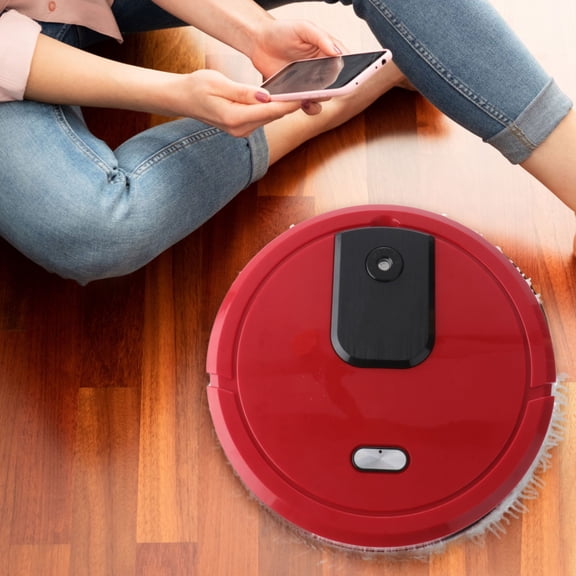 ELAYARD Skyblue Robot Vacuum Cleaner for Home Use Made of Plastic with Low Noise Function and Rotating Mopping 3.5 inches