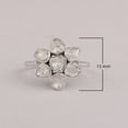 thumbnail image 4 of 2.00 CTW Natural Slice Diamond Polki Women Solitaire Floral Ring 925 Sterling Silver, 4 of 5