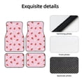 thumbnail image 4 of Fotbe Strawberry Floral Juego de 4 Tapetes para Auto con Estampado – Alfombrillas de Goma Reforzada, Diseño Antideslizante, Protección para Todo el Año – Vehículos, Autos, Camionetas y SUVs, 4 of 7