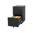 thumbnail image 4 of DEALTOPS Modern File Cabinet with 1 Lock and 2 Drawers for Legal/Letter A4 Size, Rolling Steel Storage Cabinet for Home and Office - Black, 4 of 8